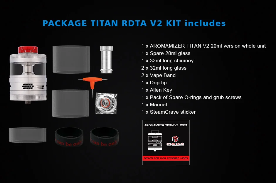 titan v2 vape Cheap VANDY VAPE Kylin M 24MM RTA, Cheap TANKS main image 0